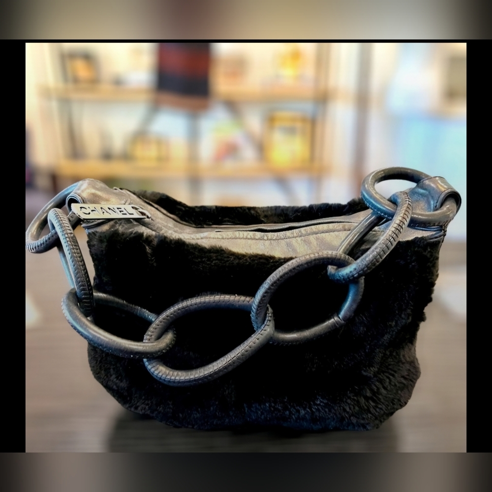 Chanel rabbit fur bag